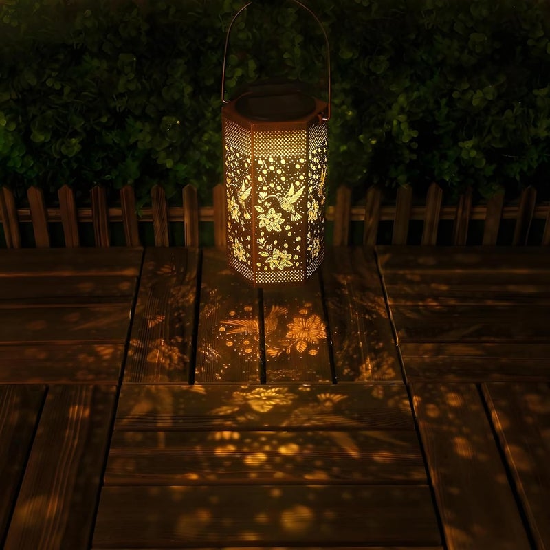 Opjoy 4 Pack Hummingbird Solar Lanterns Garden Decor - Gifts for Women Mom Grandma, Solar Lights Outdoor Waterproof Hanging Outside for Yard, Patio - Image 3